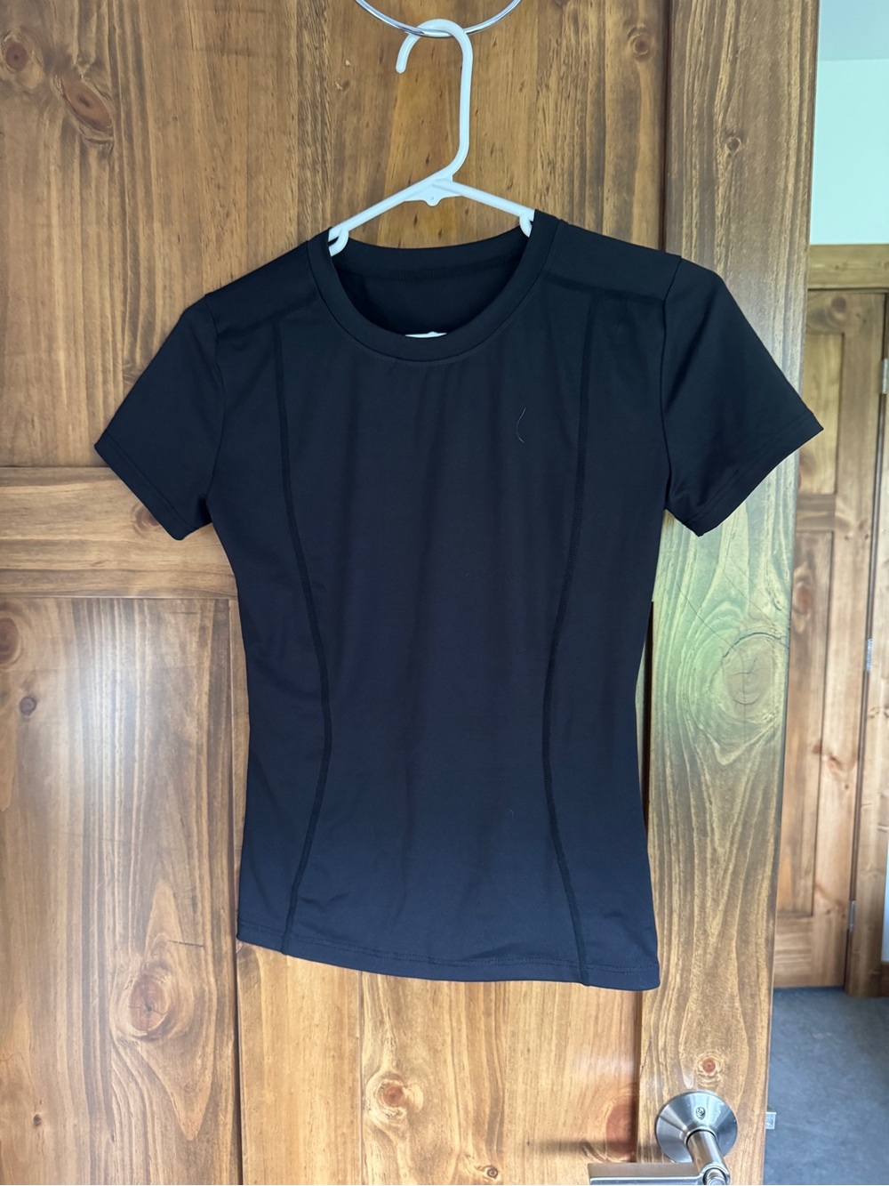 Black Short Sleeve Athletic Tee